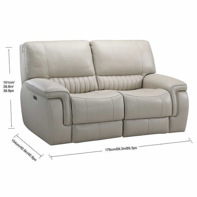 Williamton Leather Power Reclining Loveseat