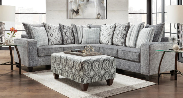 U346 -NATIONWIDE 2pc. Sectional in A Multi Fabric Combination