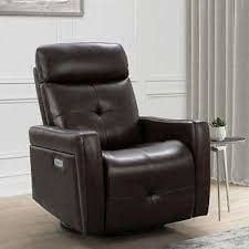 Rochester Leather Power Swivel Glider Recliner