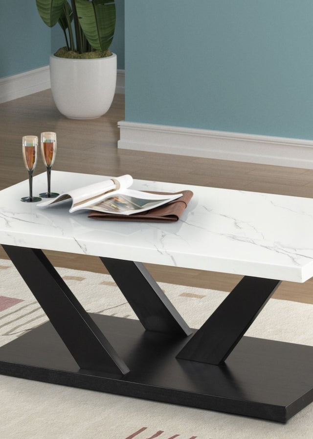 T147-3 NATIONWIDE Nationwide Contemporary Style Tables in a Two-Tone Finish