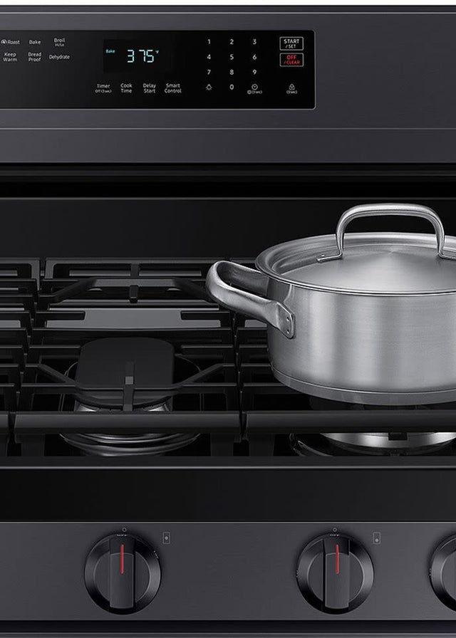 Smart Wi-Fi Enabled Convection Gas Range with No Preheat AirFry in Black Stainless Steel