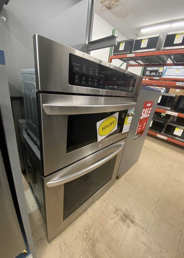 Electric Convection and EasyClean Wall Oven with Built-In Microwave in Stainless Steel