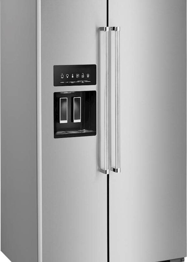 Side by Side Refrigerator with Exterior Ice and Water in PrintShield Stainless Steel